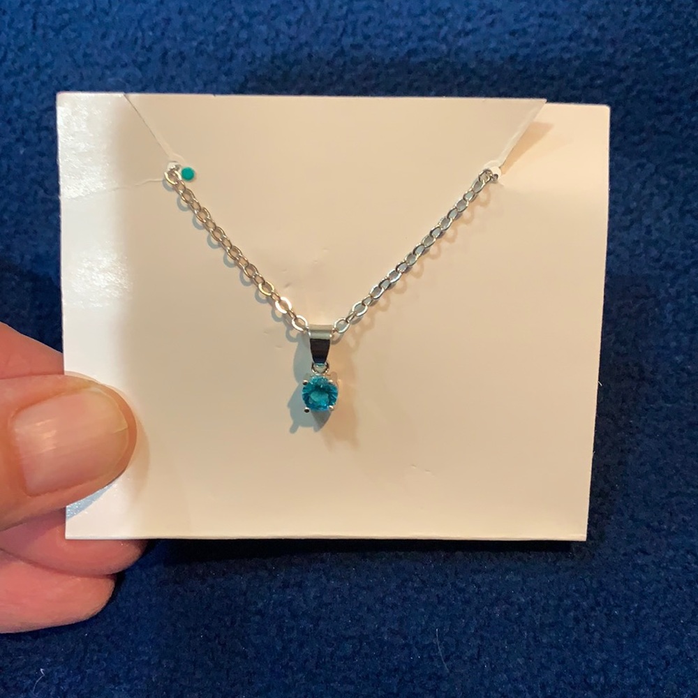 Beautiful blue pendant and 18” chain.